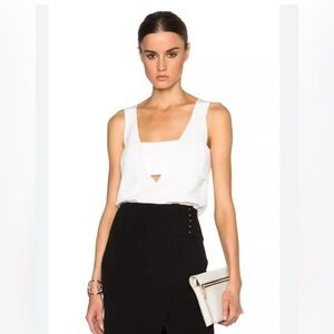 Derek Lam 10 Crosby Women's Sz 4 White Downtown
Cut-Out Crepe Tank $455